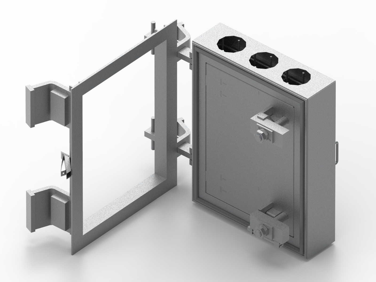 Drzwi pancerne z zamknięciem dla stopnia ochrony 1+3 bar