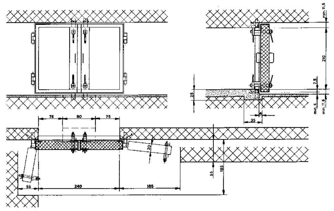 Drzwi pancerne podwójne Typ PTO